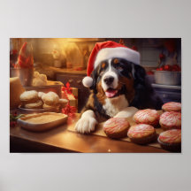 Bernese Mountain Dog Christmas Cookies Holiday
