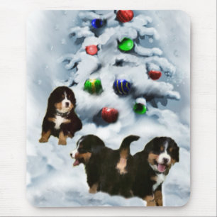 Bernese Mountain Dog Christmas Gifts Mouse Pad