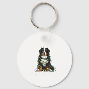Bernese Mountain Dog Christmas I'm Fine Everything Key Ring