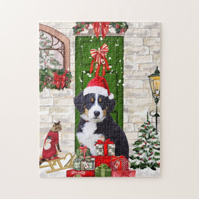 Bernese Mountain Dog Christmas   Jigsaw Puzzle (Vertical)