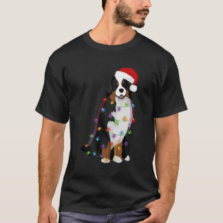Bernese Mountain Dog Christmas Lights Xmas Dog Lov T-Shirt