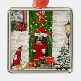Bernese Mountain Dog Christmas  Metal Ornament
