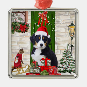 Bernese Mountain Dog Christmas   Metal Ornament