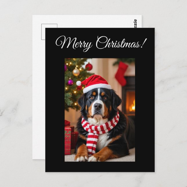 Bernese Mountain Dog Christmas  Postcard (Front/Back)