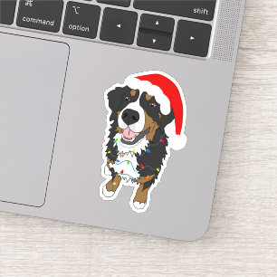 Bernese Mountain Dog Christmas Sticker