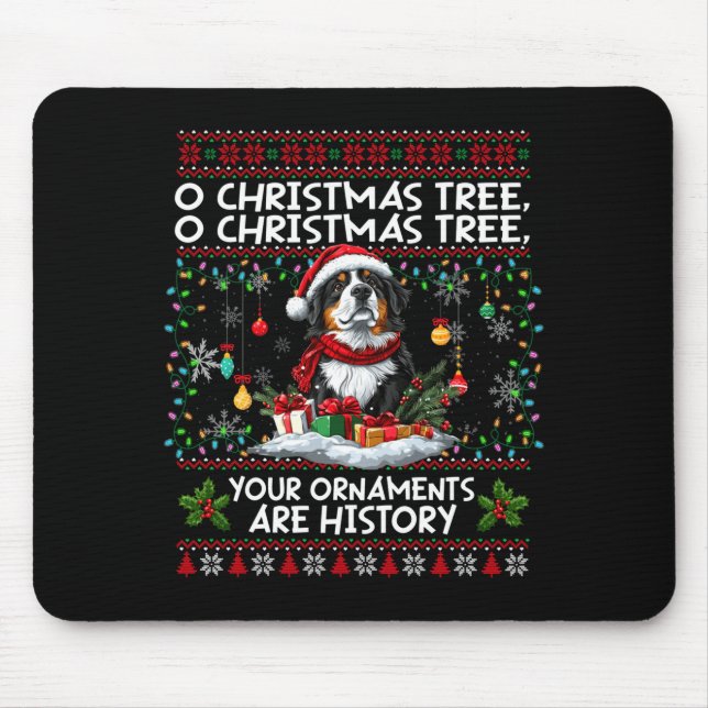 Bernese Mountain Dog Christmas Tree Decorations Do Mouse Pad (Front)