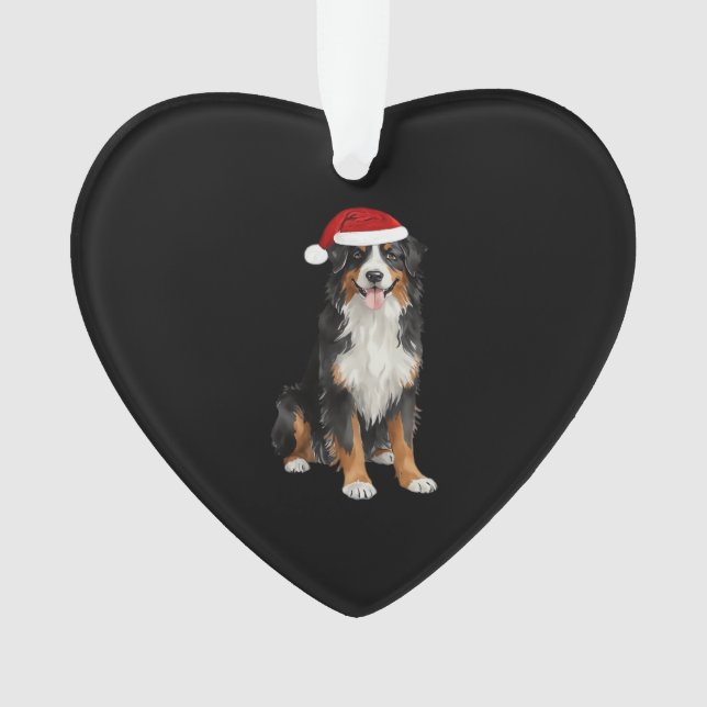 Bernese Mountain Dog Christmas Tree Dog Puppy Wate Ornament (Front)