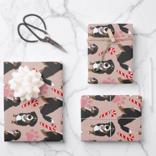 Bernese Mountain Dog Christmas Wrapping Paper Sheet