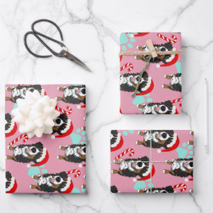 Bernese Mountain Dog Christmas  Wrapping Paper Sheet