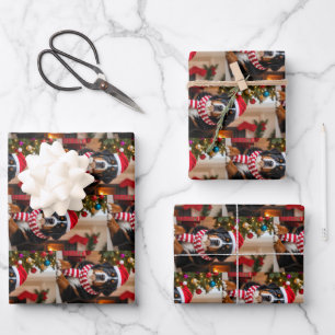 Bernese Mountain Dog Christmas  Wrapping Paper Sheet