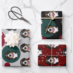 Bernese Mountain Dog Christmas  Wrapping Paper Sheet