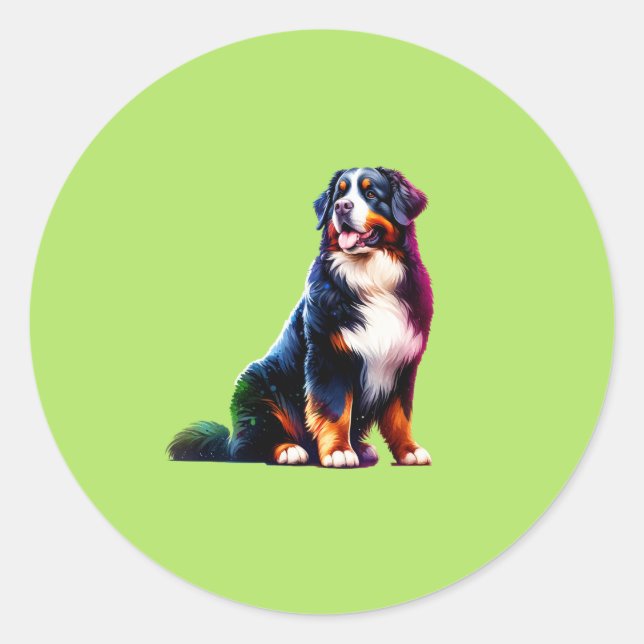 Bernese Mountain Dog Classic Round Sticker (Front)