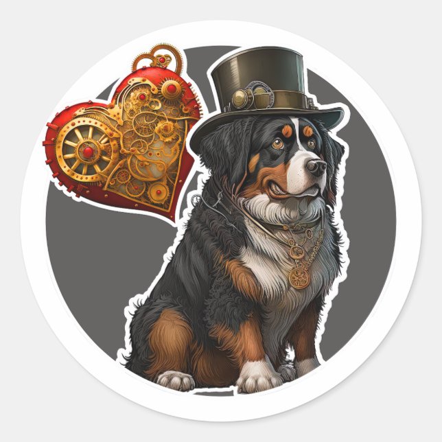 Bernese Mountain Dog Classic Round Sticker (Front)