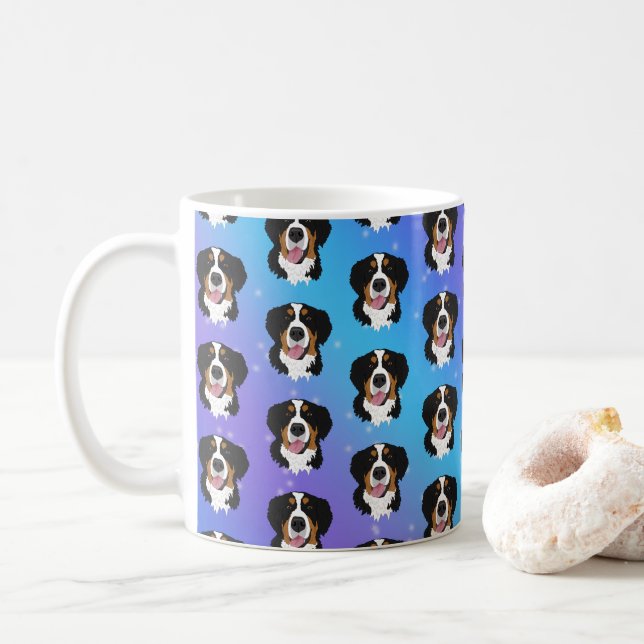 Bernese Mountain Dog  Coffee Mug (With Donut)