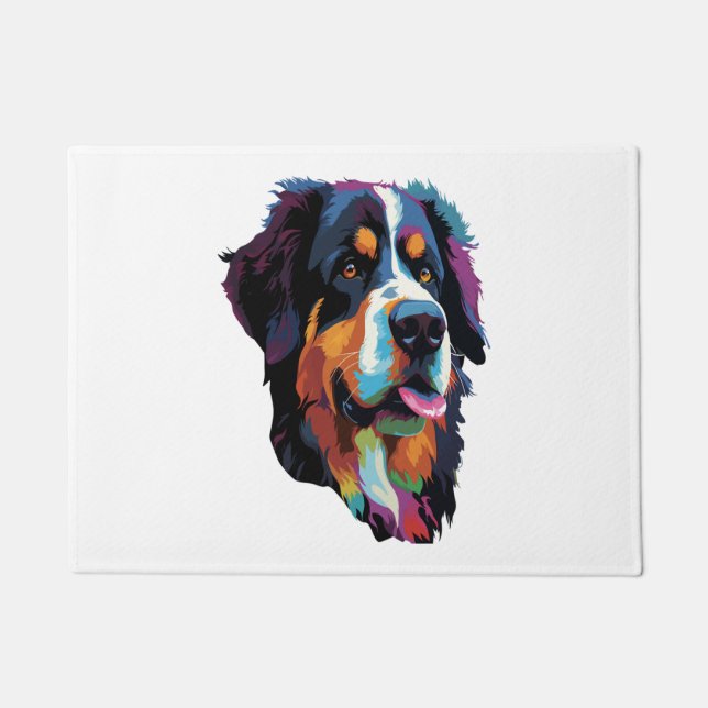 Bernese Mountain Dog Colourful 3 Doormat (Front)