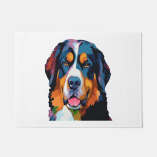 Bernese Mountain Dog Colourful  Doormat