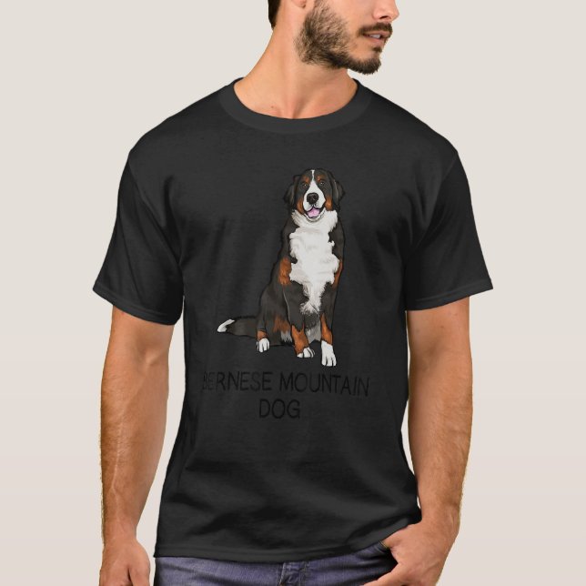 Bernese Mountain Dog Crazy Dog T-Shirt (Front)