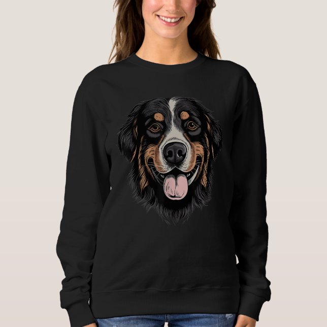 Bernese Mountain Dog Cute Happy Little Berner Pupp Sweatshirt (Front)