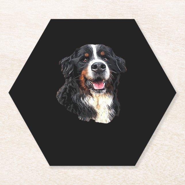 Bernese Mountain Dog Cuteness! Classic T-Shirt Paper Coaster (Front)