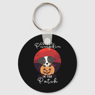 Bernese Mountain Dog Cutest Pumpkin In The Patch Key Ring