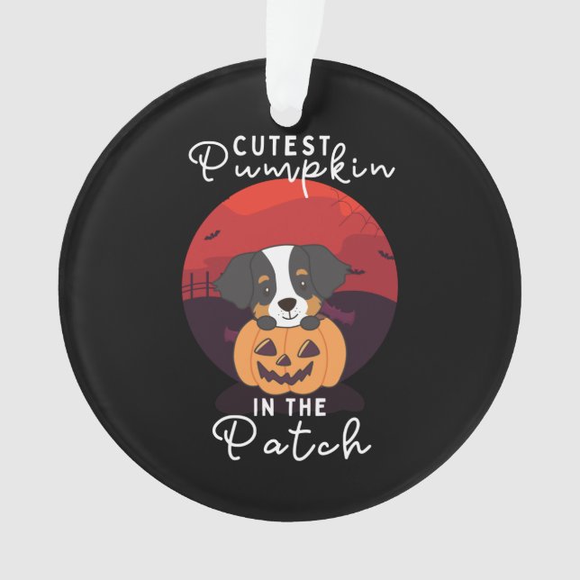 Bernese Mountain Dog Cutest Pumpkin In The Patch Ornament (Front)