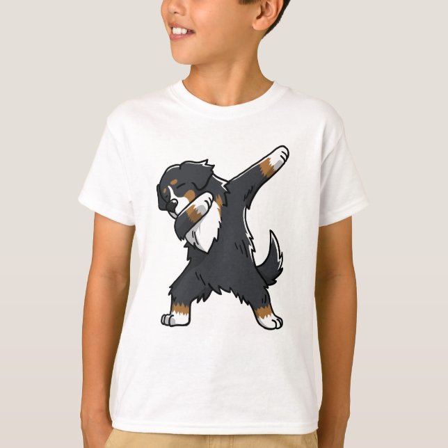 Bernese Mountain Dog Dabbing T-Shirt (Front)