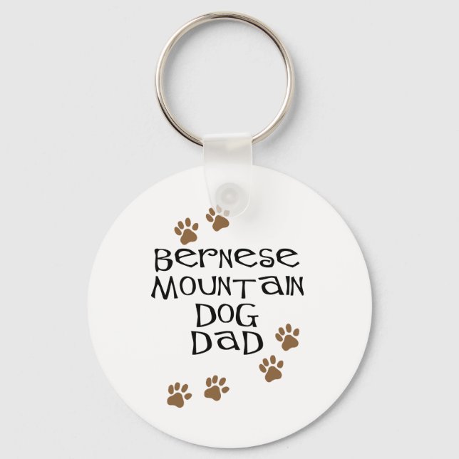 Bernese Mountain Dog Dad Key Ring (Front)
