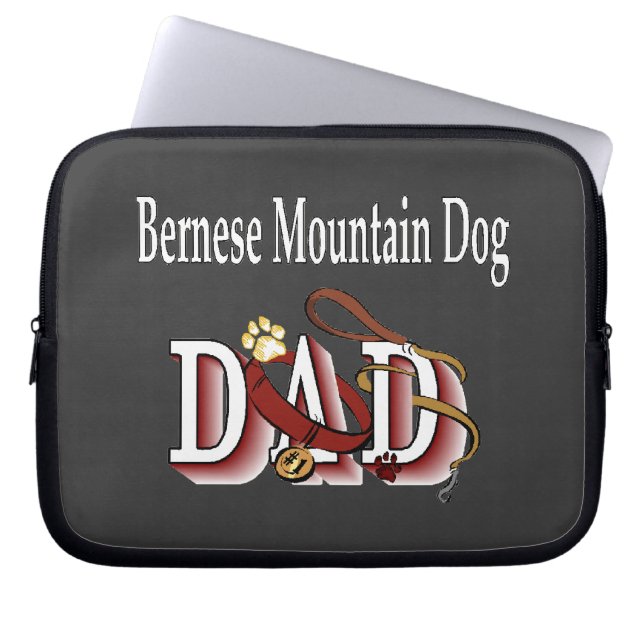 Bernese Mountain Dog Dad Laptop Sleeve (Front)