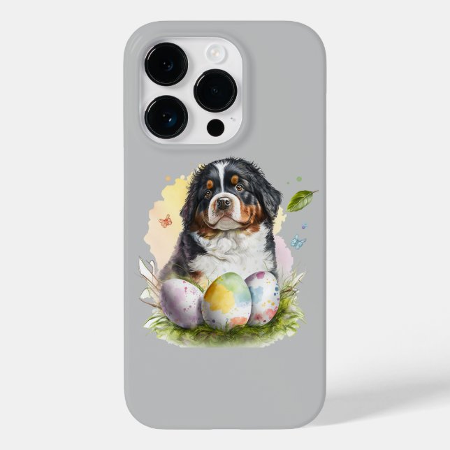 Bernese Mountain Dog Easter Egg, Bernese Easter Case-Mate iPhone Case (Back)