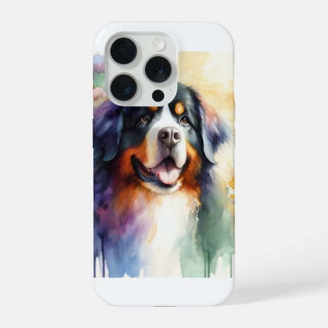 Bernese Mountain Dog Essence AREF913 - Watercolor iPhone Case (Back)