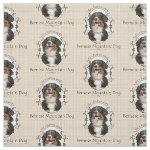 Bernese Mountain Dog Fabric