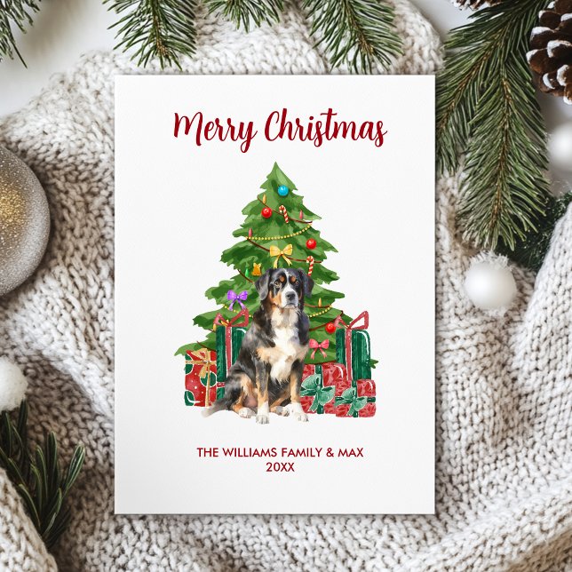 Bernese Mountain Dog Family Christmas Holiday Card (Creator Uploaded)