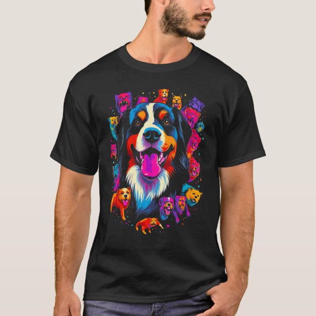 Bernese Mountain Dog Family T-Shirt (Front)