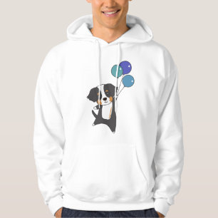 Bernese Mountain Dog Flies With Balloons Sweet Hoodie