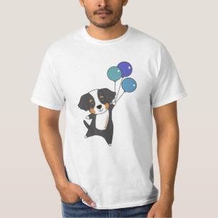 Bernese Mountain Dog Flies With Balloons Sweet T-Shirt
