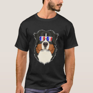 Bernese Mountain Dog France Sunglasses I French Fl T-Shirt
