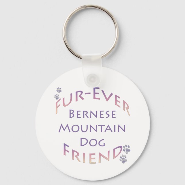Bernese Mountain Dog Furever Key Ring (Front)