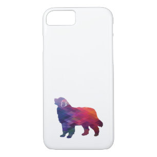 Bernese Mountain Dog Geo Silhouette Purple iPhone 8/7 Case