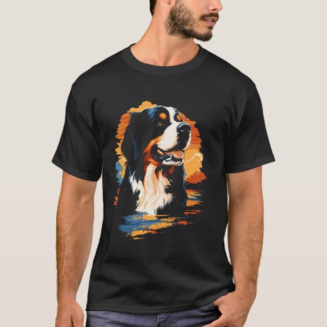Bernese Mountain Dog Graphic T-Shirt (Front)