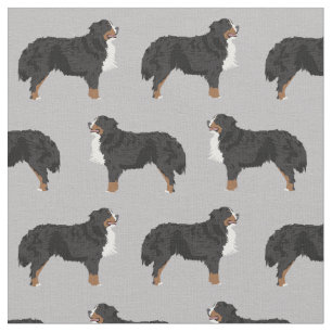 Bernese Mountain Dog grey Fabric