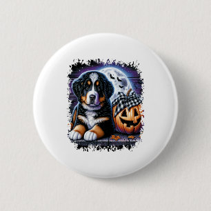 Bernese Mountain Dog Halloween 6 Cm Round Badge