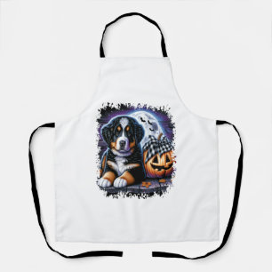 Bernese Mountain Dog Halloween Apron