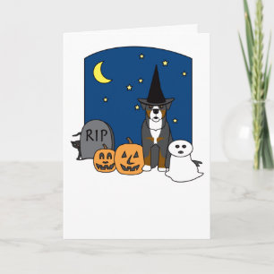 Bernese Mountain Dog Halloween Card