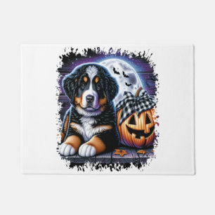Bernese Mountain Dog Halloween Doormat
