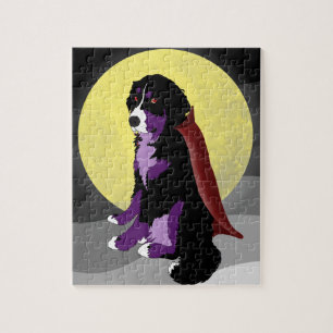 Bernese Mountain Dog Halloween Jigsaw Puzzle