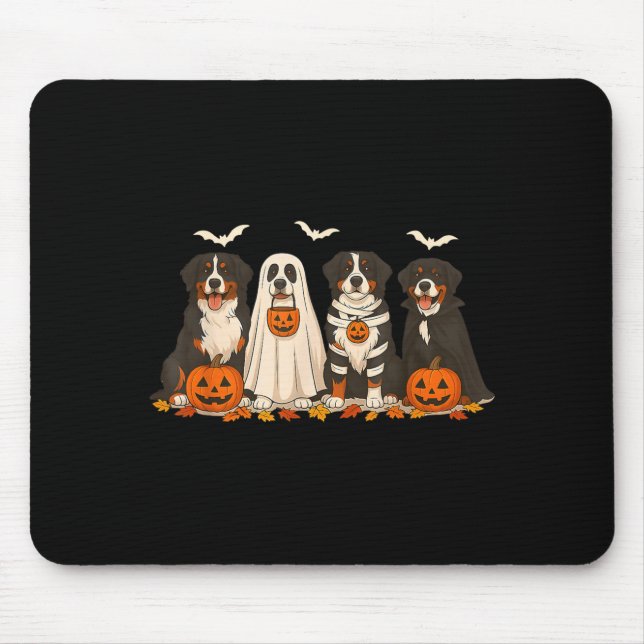 Bernese Mountain Dog Halloween Mouse Pad (Front)