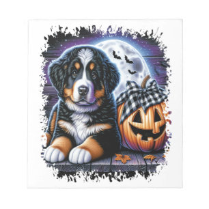 Bernese Mountain Dog Halloween Notepad