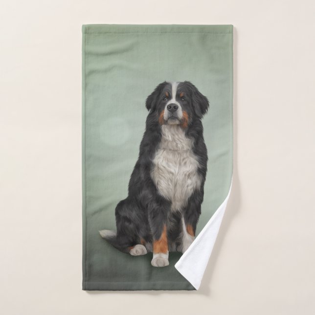 Bernese Mountain Dog Hand Towel (Hand Towel)