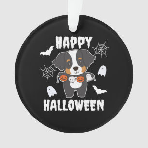 Bernese Mountain Dog Happy Halloween Dog Costume Ornament