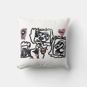Bernese Mountain Dog hearts Cushion